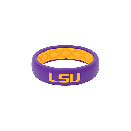 Groove Life Thin - Collegiate Louisiana State Full Logo Silicone Ring, Purple/Gold, 6, 11838