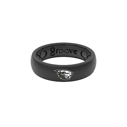 Groove Life Thin - Collegiate Oregon State Silicone Ring, Black, 10 TGV-RNG-TN-CL-ORST-BK-10