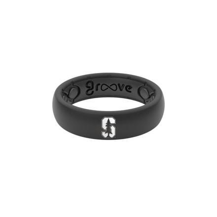 Groove Life Thin - Collegiate Stanford Silicone Ring, Black, 10 TGV-RNG-TN-CL-STAN-BK-10