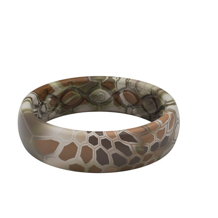 Groove Life Thin - Kryptek Highlander Silicone Ring, Brown, 4, 29636