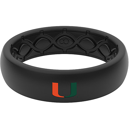 Groove Life Thin Miami Color Logo Silicone Ring, Black, 10, 57884
