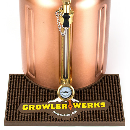 Growlerwerks Bar Mat for uKeg 128 oz Pressurized Growler, Dark Brown GWA1027-128