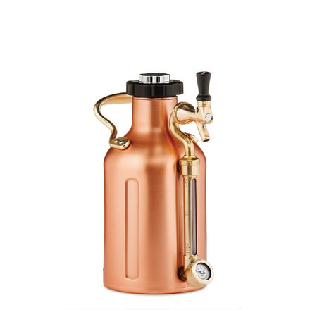 Growlerwerks uKeg 64 oz Pressurized Growler, Copper Plated GWA1001-CU-NB-00
