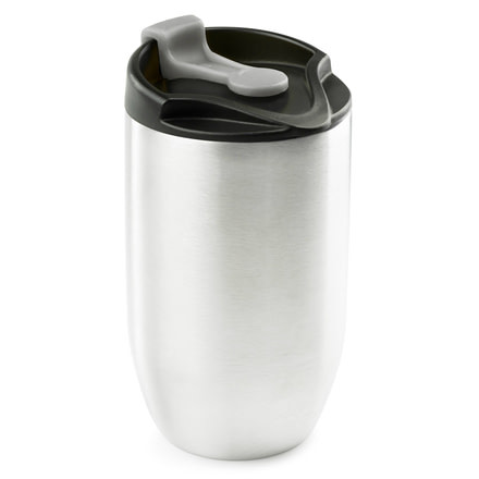GSI Glacier Stainless Doppio Commuter Mug-Brushed Stainless-8 oz