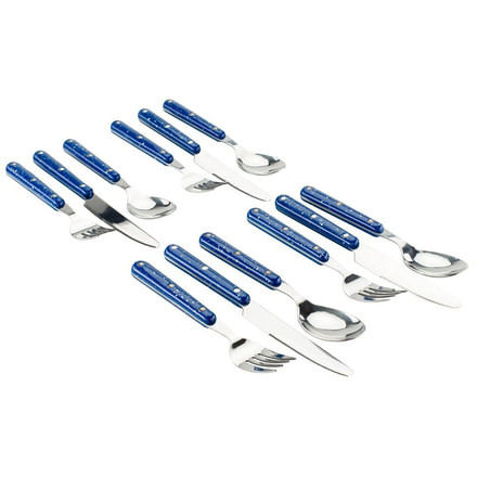GSI Enamelware Pioneer Cutlery Set, Blue, 10216