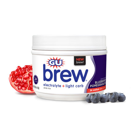 GU Blueberry Pomegranate Electrolyte Brew Canister-24 Servings