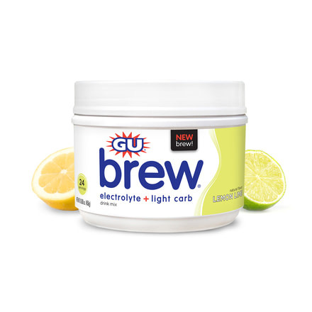GU Lemon Lime Electrolyte Brew Canister-24 Servings