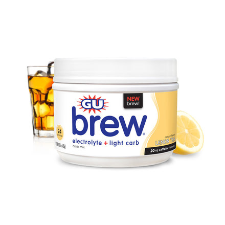 GU Lemon Tea Electrolyte Brew Canister-24 Servings