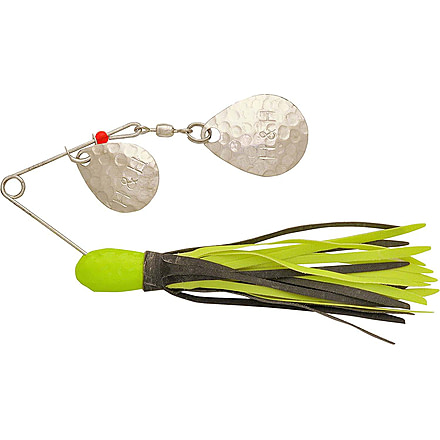 H&amp;H Lure Company Double Spinner, Black/Chartreuse, 3/8oz, HHDS115-27