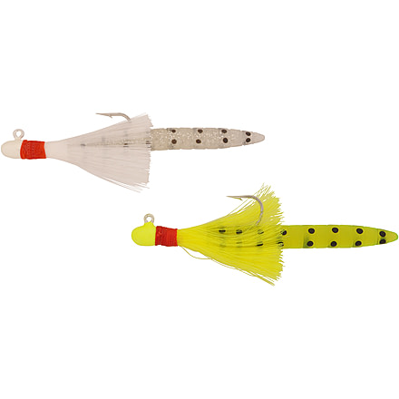 H&amp;H Lure Company H&amp;H Speck Tails Rig, 1/8oz, Clear Glitter/Chartreuse Glitter, I18ST-08