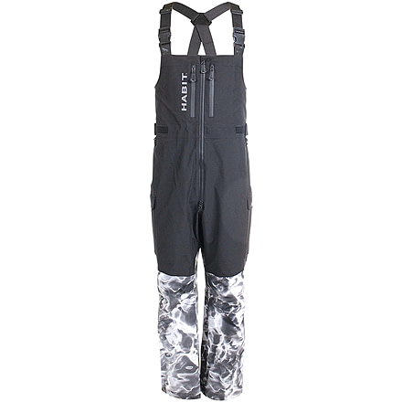 Habit Anglers Bluff Rain Bib, Habit Gray Waves/Black, Medium, RS10033-O-8-6-M-4G5