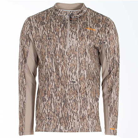 Habit Midweight 1/4 Zip Base Layer - Mens, Mossy Oak New Bottomland / Timber Wolf, Extra Large, BL10021-M-8-6-XL-3D6