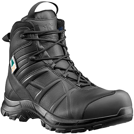HAIX Black Eagle Safety 55 Mid, Side-Zip, Mens Boots, Black, 6 Medium, 620012M-6
