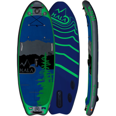 Hala Atcha 86 with Stomp Box - Inflatable SUP Board-Blue/Green