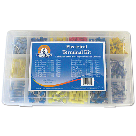 Handi-Man Marine Electrical Terminal Kit - 360 Pieces 64974