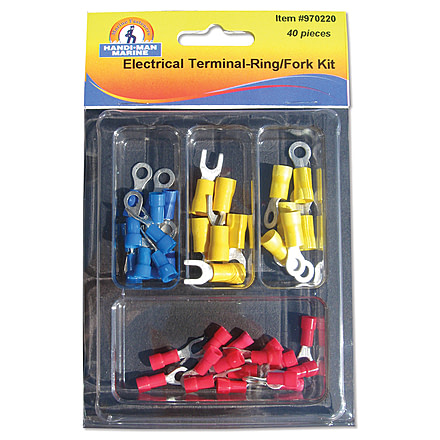 Handi-Man Marine Electrical Terminals Ring/Fork Kit - 40 Pieces 64965