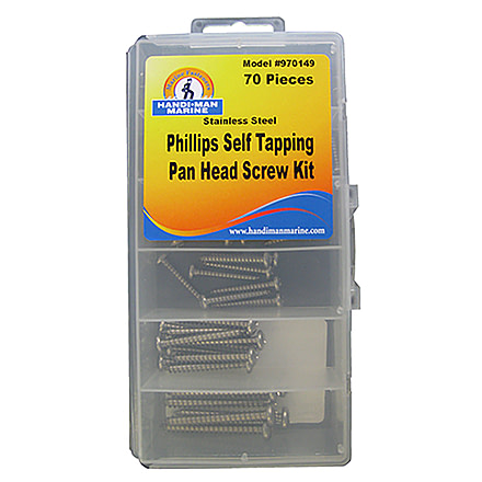 Handi-Man Marine Phillips Self Tapping Pan Head Screw Kit - 70 Pieces 64925