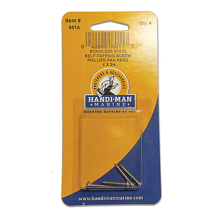 Handi-Man Marine Phillips Selft Tapping Pan Screw - 4 x 3/4 70329