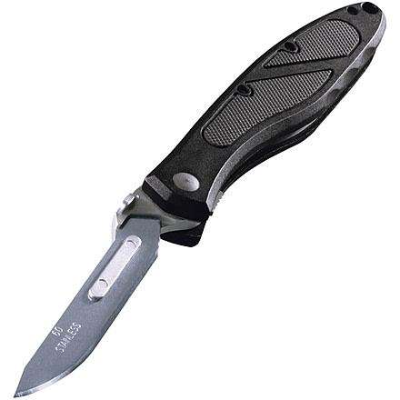 Havalon Piranta-Z Folding Knife, 2.75in, Skinner Blade, Clampack, Black, XTC-60Z