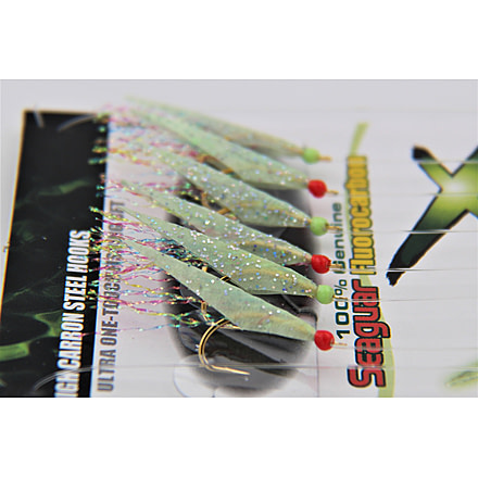 Hayabusa Hage Green Fish Skin 6-Hook Sabiki Rig, EX101-16