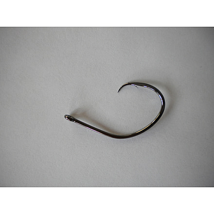 Hayabusa Light Circle Hook, Chemically Sharpened Point, Forged Shank, Light Wire, Black Nickel, Size 1/0, 7 Per Pack, 186711-1/0