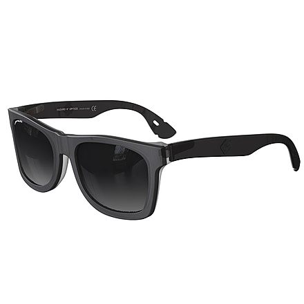 Hazard 4 Flechett Horn-Rimmed Large Sunglasses - Men's, Black Frame, Gray Lens, EYE-FLC-L-BLK