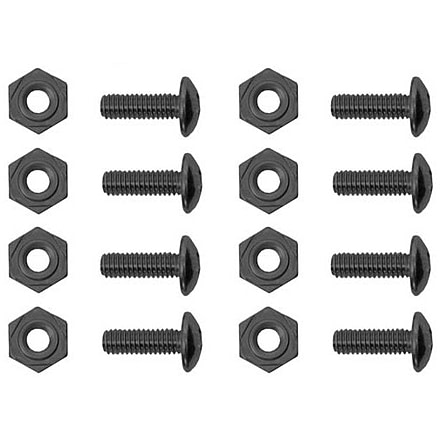 Hazard 4 HardPoint Screw and Nut Set, 8 pcs, Black, One Size, HP-SNT-BLK