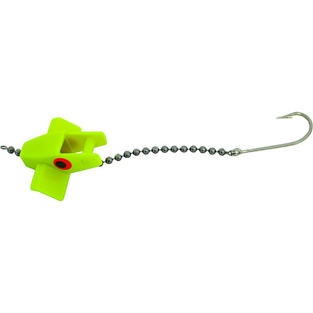 Head Start Lures Surface Runner Bird/Skip Rigging System, with Hook and Chain, Neon Yellow, S102-NY