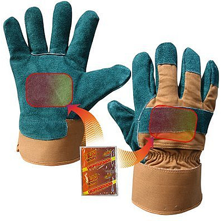 Heat Factory Medium Green Utility Glove w/Two Pockets For Heat Warmers 40157
