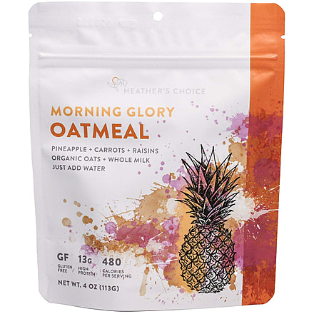 Heather's Choice Morning Glory Oatmeal Dehydrated Breakfast, 113g, 13g Of Protein, Morning Glory Oatmeal
