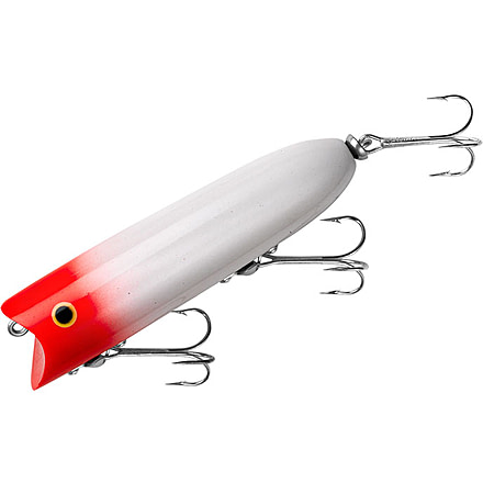 Heddon Lucky 13 Topwater Popper, 3-3/4in, 5/8 oz, Red Head, X2500RH