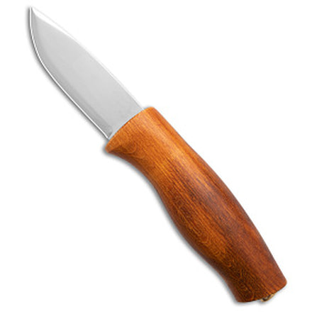 Helle Knives Helle Knives Skog Fixed Blade Knife Beechwood 3" Satin, Brown, Stainless Steel, adult, BHQ-187083