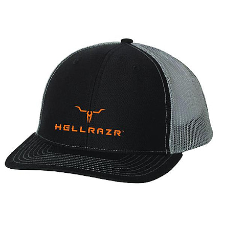 HELLRAZR Logo Trucker Cap, Black/Charcoal, TRUCK-C-RTC-0112