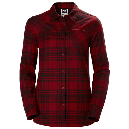 Helly Hansen Classic Check Ls Shirt - Womens, Oxblood Plaid, Large, 62930215-L