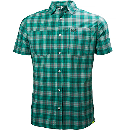 Helly Hansen Domar Short Sleeve Shirt - Men's-Jungle Green-Small