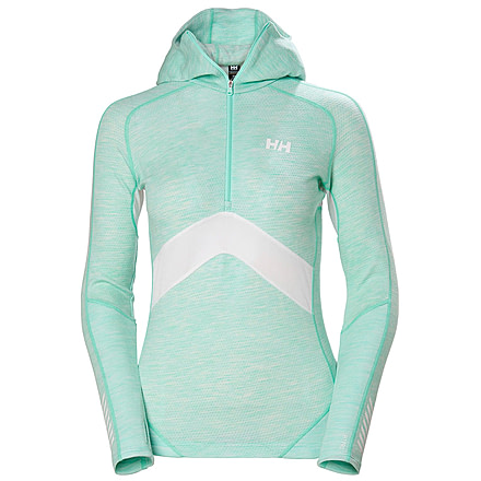 Helly Hansen H1 Pro Lifa 1/2 Zip - Womens, Blue Tint Melange, Large, 49339502-L