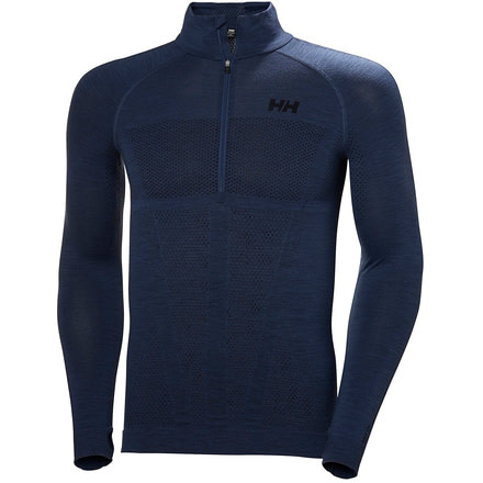 Helly Hansen H1 Pro Lifa Seamless 1/2 Zip - Mens, North Sea Blue, Small, 49335-603-S