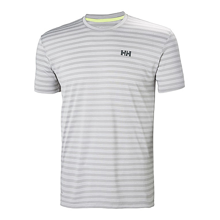 Helly Hansen Mens Sigel Logo Short Sleeve Tee, Penguin Stripe, Medium, 62733-842-M
