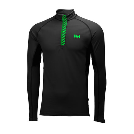 Helly Hansen Pace 1/2 Zip LIFA Flow Long Sleeve - Mens-Black-Large