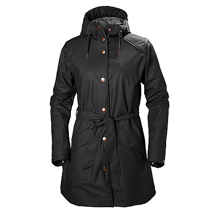 Helly Hansen Womens Kirkwall Rain Coat, Ebony, Extra Small, 64014-980-XS