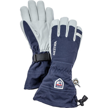 Hestra Army Leather Heli Ski Five Finger Glove - Mens-Navy-8
