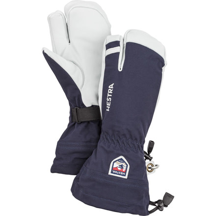 Hestra Army Leather Heli Ski Three Finger Glove - Mens-Navy-7