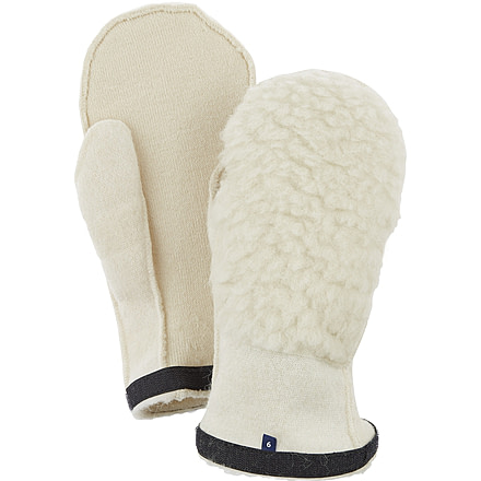 Hestra Heli Ski Wool Liner Mitt, Offwhite, 5, 34401-020-5