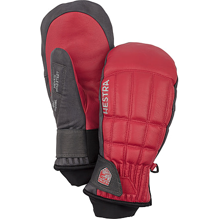 Hestra Henrik Leather Pro Model Mitt - Unisex, Red/Grey, 07, 30821-560350-07