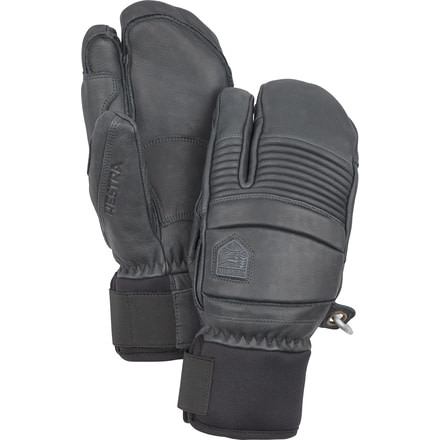 Hestra Leather Fall Line Three Finger Glove - Mens-Grey-7