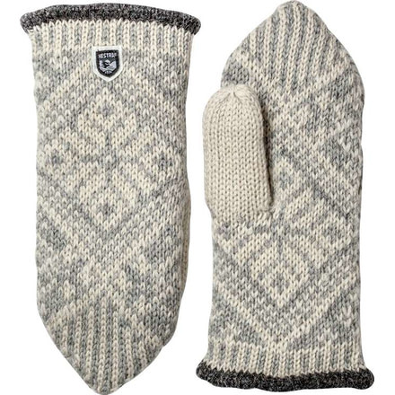 Hestra Nordic Wool Mitt - Womens-Grey/Off White-9