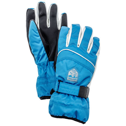 Hestra Primaloft Jr 5 Finger Glove - Kids, Turquise/Ivory, 3, 32880-240030-03