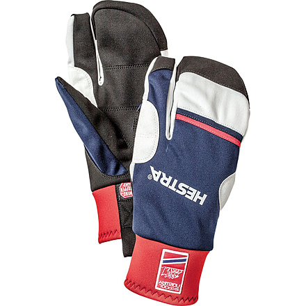 Hestra Windstopper Race Tracker 3-Finger Glove - Mens-Navy/Red-10