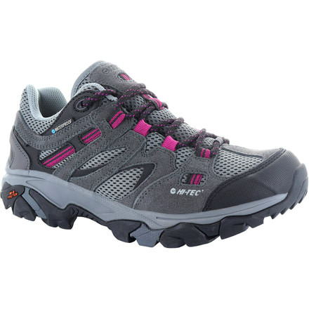 Hi-Tec Ravus Vent Low WP Hiking Boots - Womens, Charcoal/Cool Grey/Amarath, Medium, 8.5, 24128-M085