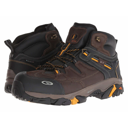 Hi-Tec X-T Forge Elite Mid Wp360 Ct Wide Hiking Boots - Mens, Chocolate/Core Gold, Wide, 8, 57040W-W080